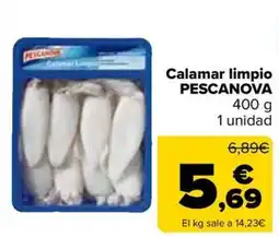 Carrefour PESCANOVA Calamar limpio oferta