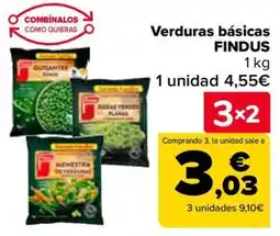 Carrefour FINDUS Verduras básicas oferta