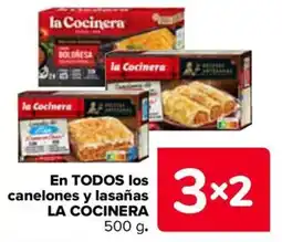 Carrefour LA COCINERA En todos los canelones y lasañas oferta