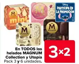 Carrefour MAGNUM En todos los helados collection y utopía oferta