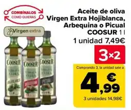 Carrefour COOSUR Aceite de oliva Virgen Extra Hojiblanca, Arbequina o Picual oferta