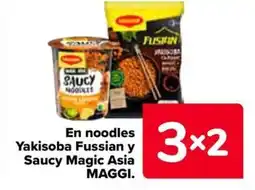 Carrefour MAGGI En noodles yakisoba fussian y saucy magic asia oferta