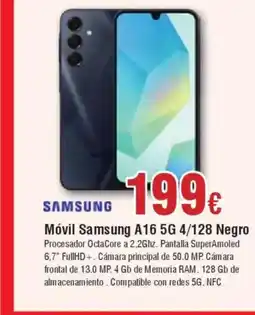 Hiper FROIZ SAMSUNG Móvil A16 5G 4/128 Negro oferta