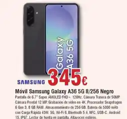 Hiper FROIZ SAMSUNG MóvilGalaxy A36 5G 8/256 Negro oferta