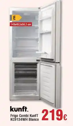 Hiper FROIZ KUNFT Frigo Combi KunfT KC9134WH Blanco oferta