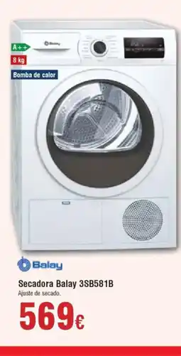 Hiper FROIZ BALAY Secadora Balay 3SB581B oferta
