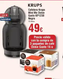 Hiper FROIZ KRUPS Cafetera Krups Mini Me Dolce Gusto KP1238 Negra oferta