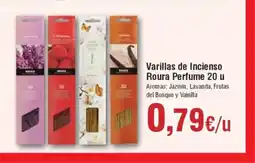 Hiper FROIZ Varillas de Incienso Roura Perfume 20 u oferta