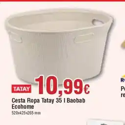 Hiper FROIZ TATAY Cesta Ropa Tatay 35 | Baobab Ecohome oferta