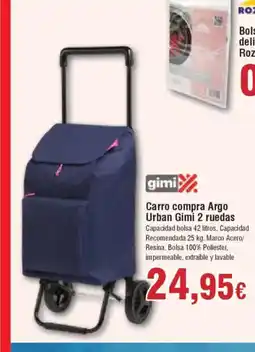Hiper FROIZ Carro compra Argo Urban Gimi 2 ruedas oferta
