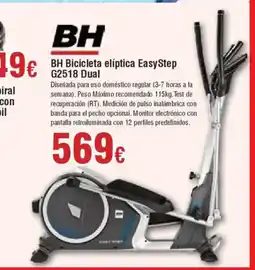 Hiper FROIZ BH Bicicleta elíptica Easy Step G2518 Dual oferta