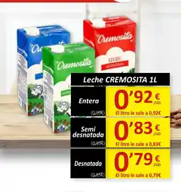 SPAR CREMOSITA Leche oferta