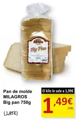 SPAR MILAGROS Pan de molde Big pan oferta