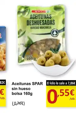 SPAR SPAR Aceitunas sin hueso bolsa oferta