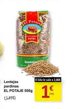 SPAR EL POTAJE Lentejas pardinas oferta