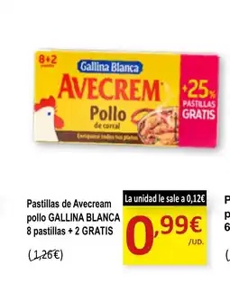 SPAR GALLINA BLANCA Pastillas de Avecream pollo oferta