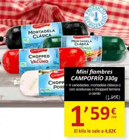 SPAR CAMPOFRÍO Mini fiambre oferta
