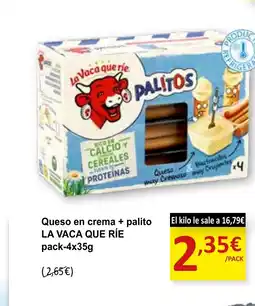 SPAR LA VACA QUE RÍE Queso en crema + palito oferta