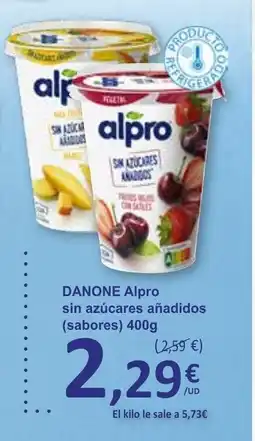 SPAR DANONE Alpro sin azúcares añadidos (sabores) oferta