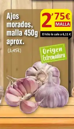 SPAR Ajos morados, malla oferta