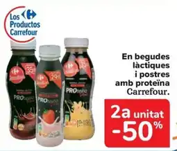 Carrefour Express En begudes làctiques i postres amb proteïna Carrefour. oferta
