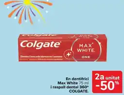 Carrefour Express COLGATE En dentifrici Max White i raspall dental 360° oferta
