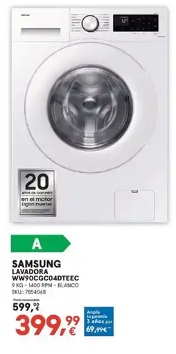 Worten SAMSUNG Lavadora ww90cgc04dteec oferta