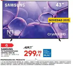 Worten SAMSUNG Tv tu43u8005fuxxc crystal uhd 4k oferta
