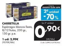 Supermercados Lupa Carretilla - esparragos blancos fiesta, 8/12 frutos oferta