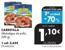 Supermercados Lupa Carretilla - albondigas de pollo oferta
