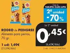 Supermercados Lupa Pedigree - rodeo alimento para perros oferta