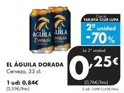 Supermercados Lupa El águila dorada - cerveza oferta