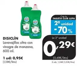 Supermercados Lupa Disiclin - lavavajillas ultra con vinagre de manzana oferta