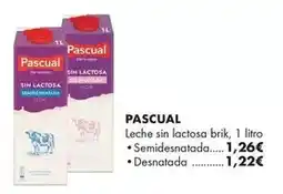 Supermercados Lupa Pascual - leche sin lactosa brik desnatada oferta