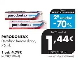Supermercados Lupa Parodontax - dentífrico frescor diario oferta