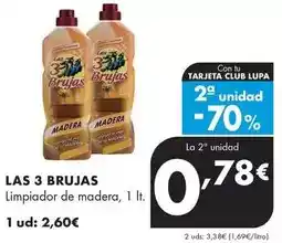 Supermercados Lupa Las 3 brujas - limpiador de madera oferta