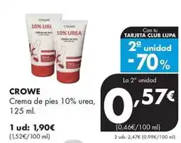 Supermercados Lupa Crowe - crema de pies 10% urea oferta