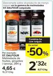 Caprabo St. dalfour - melmelada de fruites, gingebre i taronja oferta