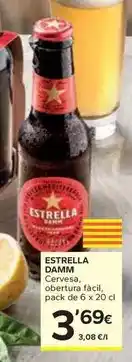 Caprabo Estrella damm - cervesa, obertura fàcil, pack de 6 x 20 cl oferta