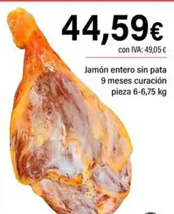 Cash Ifa Jamón entero sin pata 9 meses curacion oferta