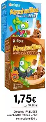 Cash Ifa IFA ELIGESCereales almohadilla rellena leche o chocolate oferta