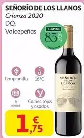 Alcampo Señorío de los llanos - crianza 2020 d.o. valdepenas oferta