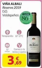 Alcampo Viña albali - reserva 2019 d.o. valdepenas oferta