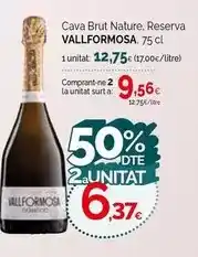 Condis Vallformosa - cava brut nature, reserva oferta