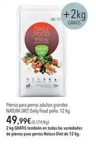 El Corte Inglés NATURA DIET Pienso para perros adultos grande Daily Food pollo oferta