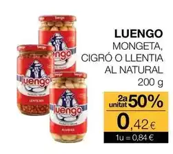Plusfresc Luengo - mongeta, cigro o llentia al natural oferta