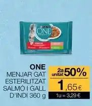 Plusfresc One - menjar gat esterilitzat salmo i gall oferta