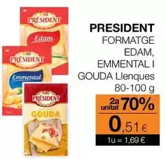 Plusfresc Président - formatge edam, emmental oferta