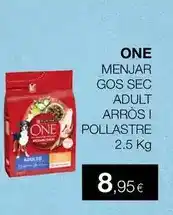 Plusfresc One - menjar gos sec adult arros i pollastre oferta