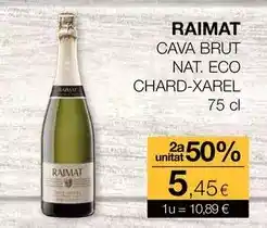 Plusfresc Raimat - cava brut nat. eco chard-xarel oferta